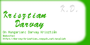 krisztian darvay business card