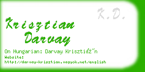 krisztian darvay business card